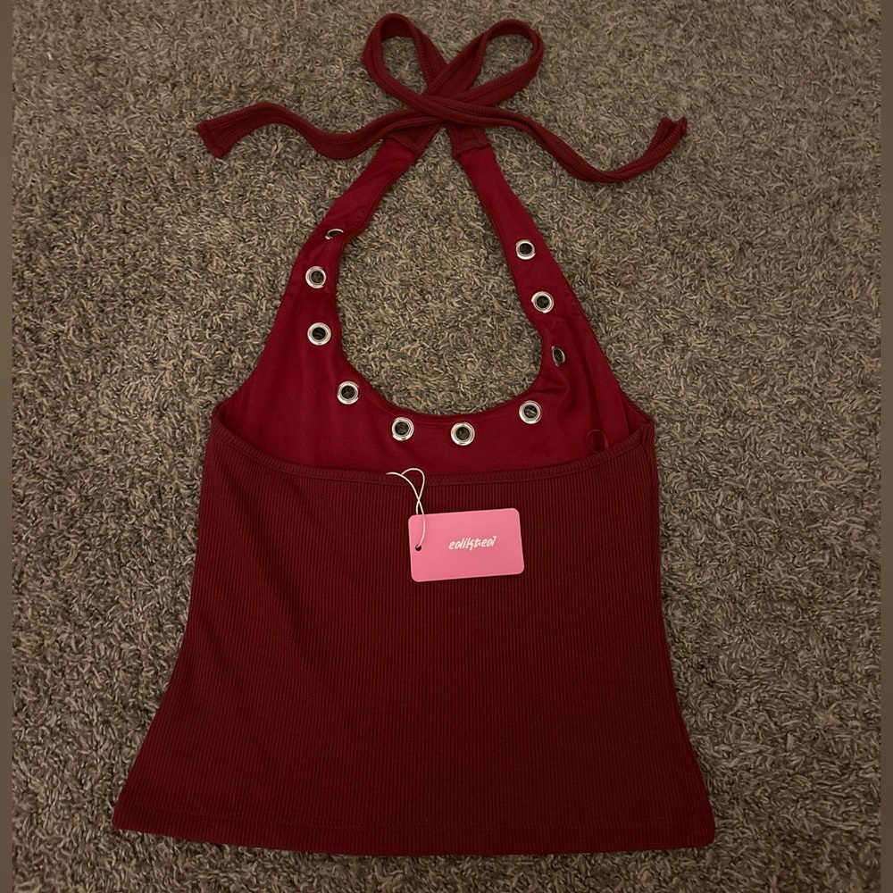 Edikted Red Halter Top with matching mini skirt!